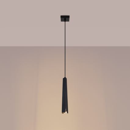 Lampadario a sospensione con filo PRYSM 1xG9/8W/230V nero
