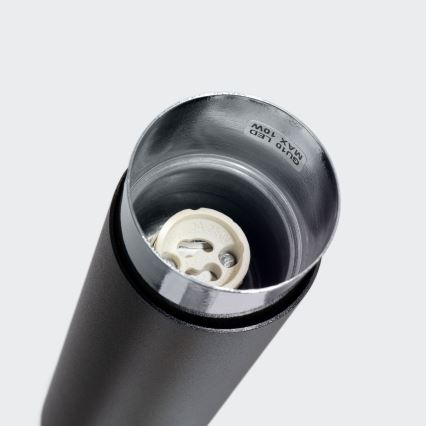 Faretto NERO 1xGU10/10W/230V 12,5 cm nero/cromo lucido