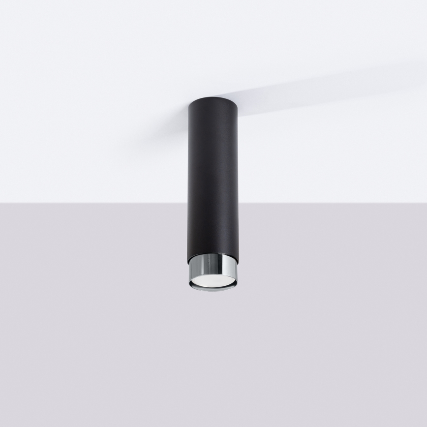 Faretto NERO 1xGU10/10W/230V 22,5 cm nero/cromo lucido
