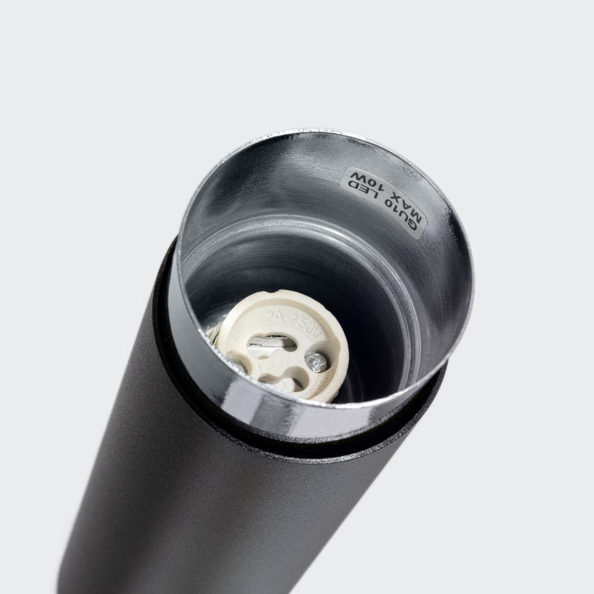 Faretto NERO 1xGU10/10W/230V 22,5 cm nero/cromo lucido