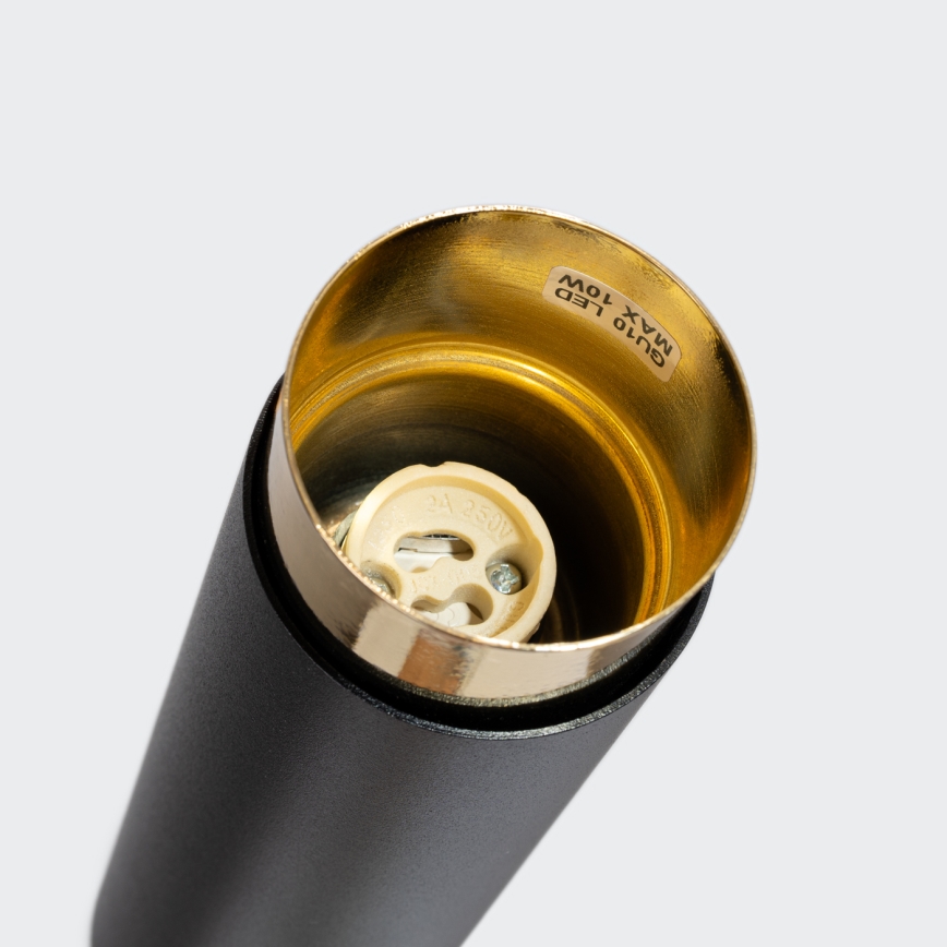 Faretto NERO 1xGU10/10W/230V 12,5 cm nero/oro