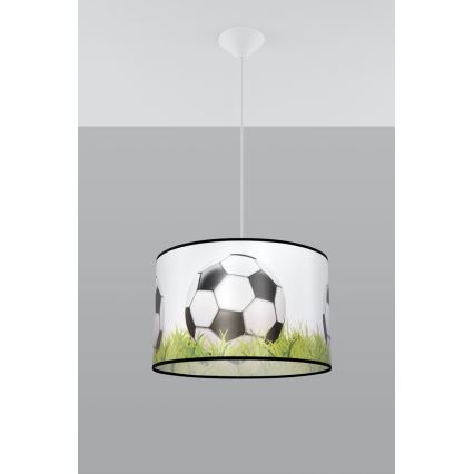 Lampadario a sospensione per bambini FOOTBALL 1xE27/15W/230V diametro 40 cm calcio