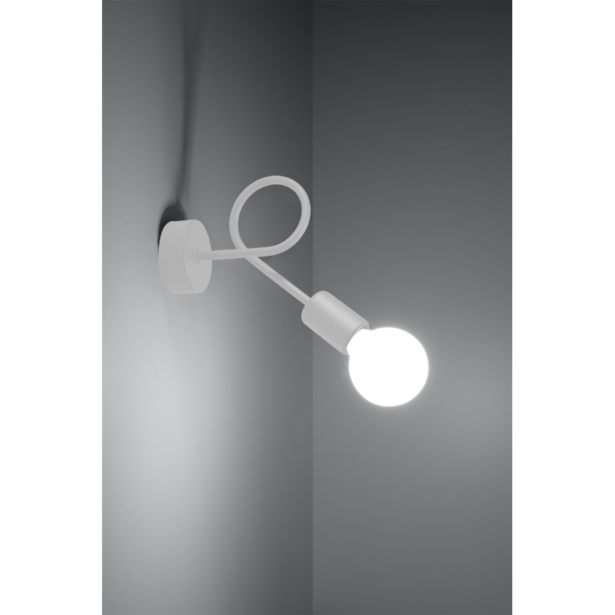 Applique LOOP 1xE27/15W/230V bianco