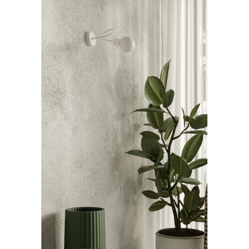 Applique LOOP 1xE27/15W/230V bianco
