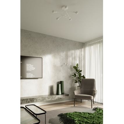 Lampadario a plafone LOOP 5xE27/15W/230V bianco