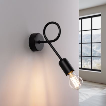 Applique LOOP 1xE27/15W/230V nero