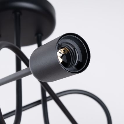 Lampadario a plafone LOOP 3xE27/15W/230V nero