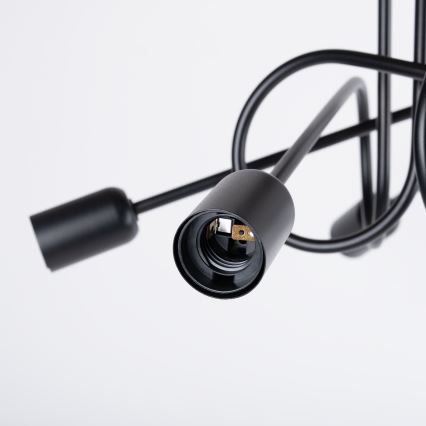 Lampadario a plafone LOOP 5xE27/15W/230V nero