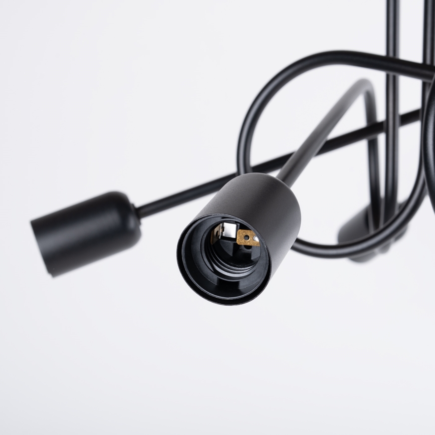 Lampadario a plafone LOOP 5xE27/15W/230V nero