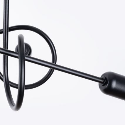 Lampadario a plafone LOOP 5xE27/15W/230V nero