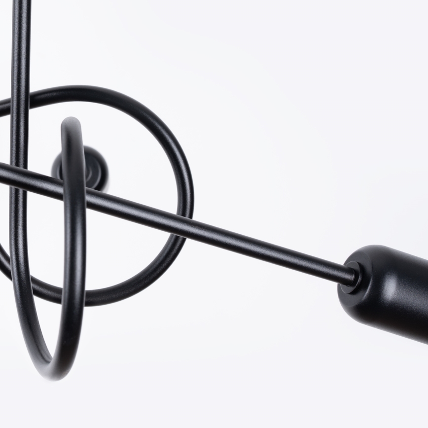 Lampadario a plafone LOOP 5xE27/15W/230V nero