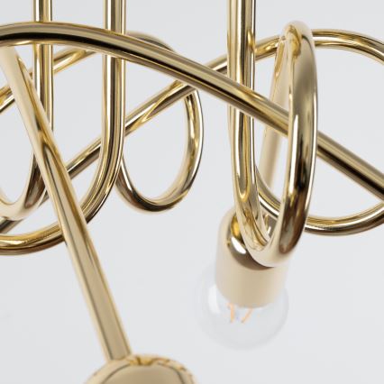 Lampadario a plafone LOOP 5xE27/15W/230V oro