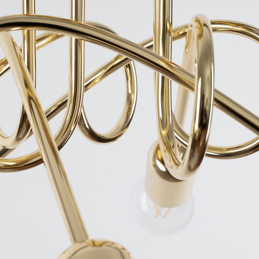 Lampadario a plafone LOOP 5xE27/15W/230V oro