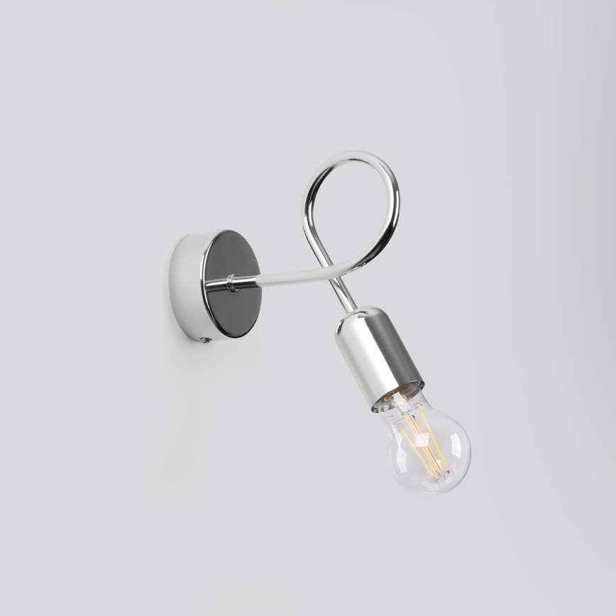 Applique LOOP 1xE27/15W/230V cromo lucido
