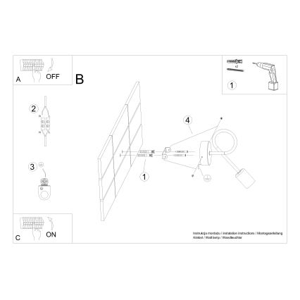 Applique LOOP 1xE27/15W/230V cromo lucido