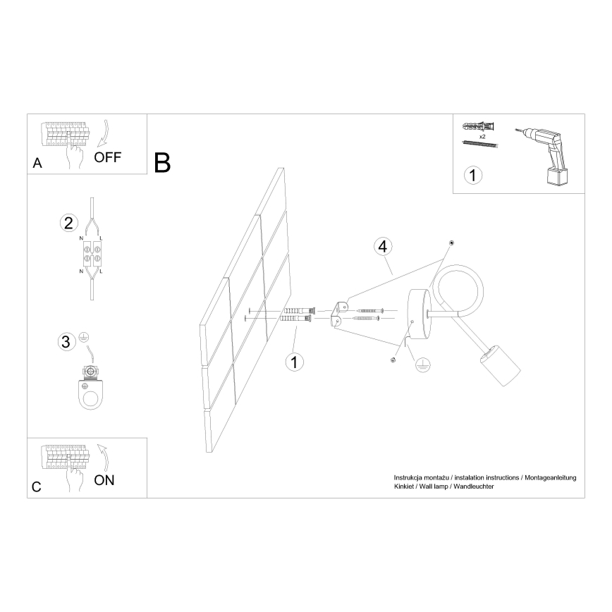Applique LOOP 1xE27/15W/230V cromo lucido