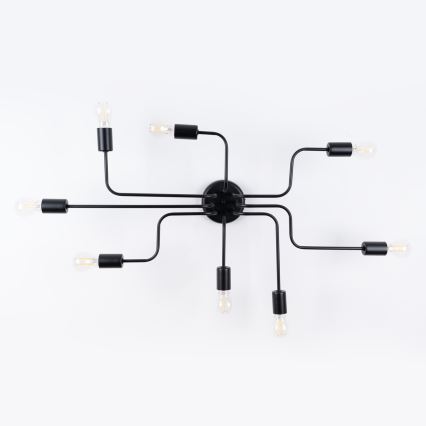 Lampadario a plafone VECTOR 8xE27/15W/230V nero