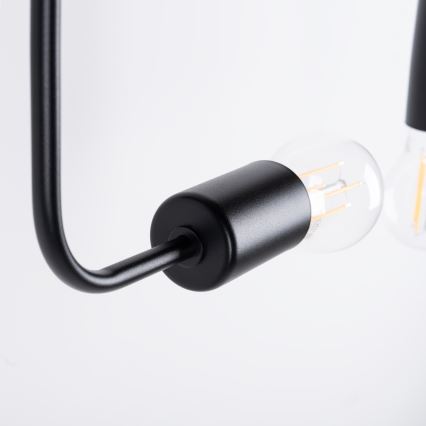 Lampadario a plafone VECTOR 8xE27/15W/230V nero