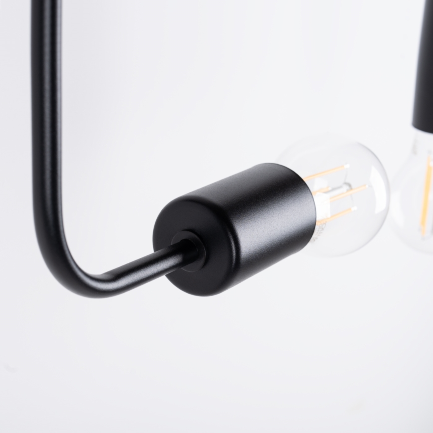 Lampadario a plafone VECTOR 8xE27/15W/230V nero