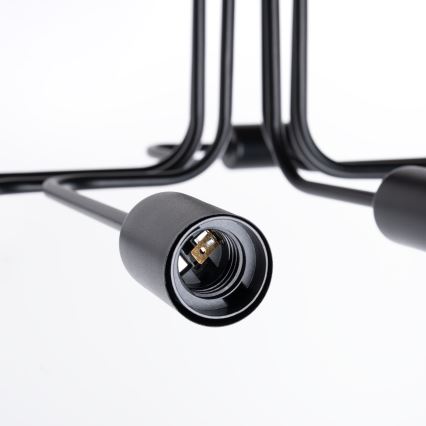 Lampadario a plafone VECTOR 8xE27/15W/230V nero
