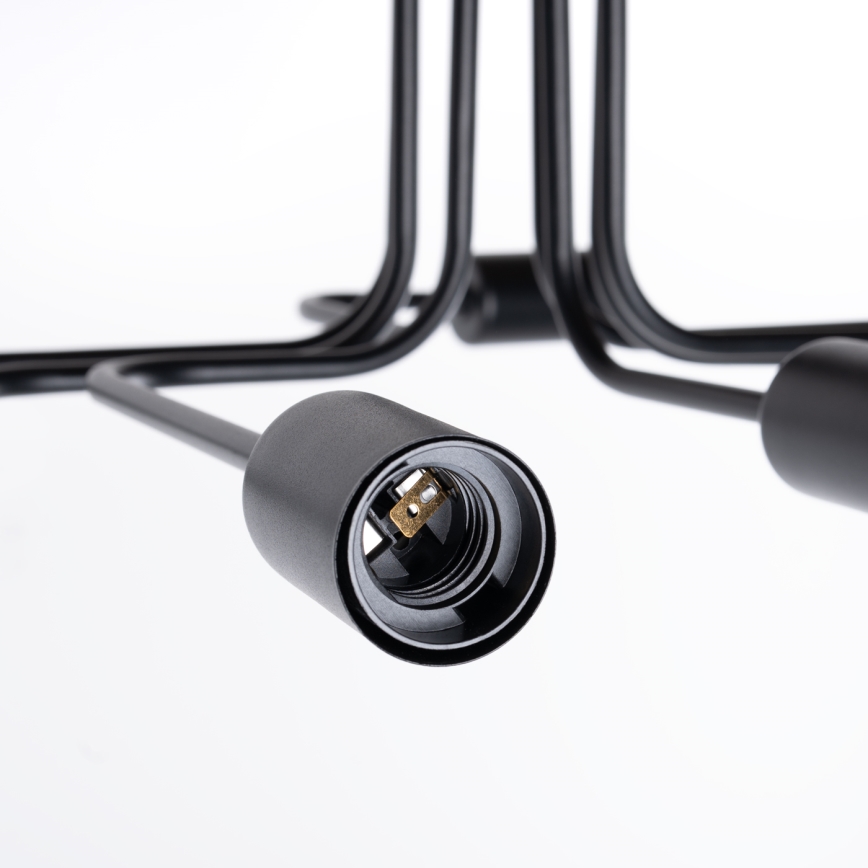 Lampadario a plafone VECTOR 8xE27/15W/230V nero