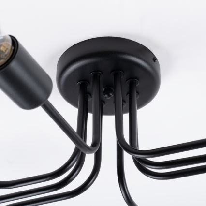Lampadario a plafone VECTOR 8xE27/15W/230V nero