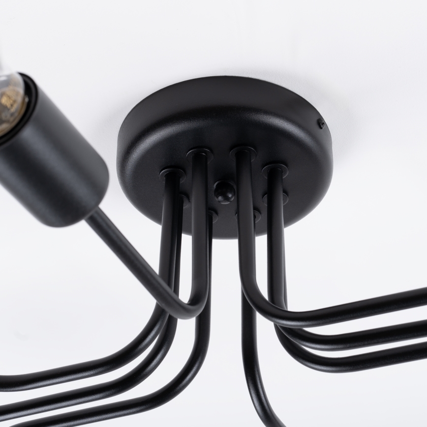 Lampadario a plafone VECTOR 8xE27/15W/230V nero