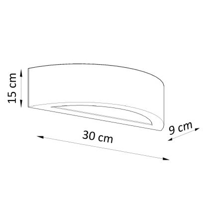 Applique ATENA 1xE27/15W/230V 30 cm bianco
