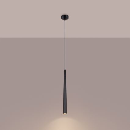 Lampadario a sospensione con filo BLISS 1xG9/8W/230V nero