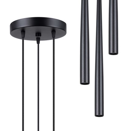 Lampadario a sospensione con filo BLISS 3xG9/8W/230V nero