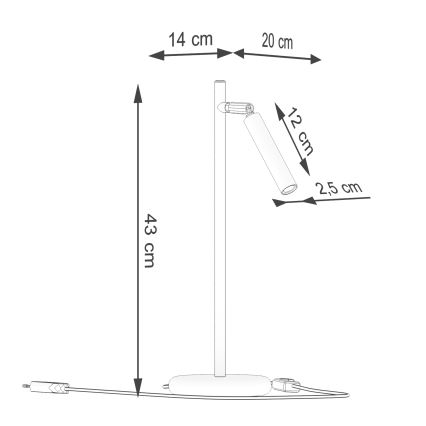 Lampada da tavolo PASTELO 1xG9/8W/230V nero