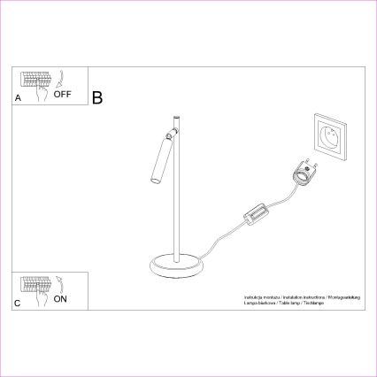 Lampada da tavolo PASTELO 1xG9/8W/230V nero