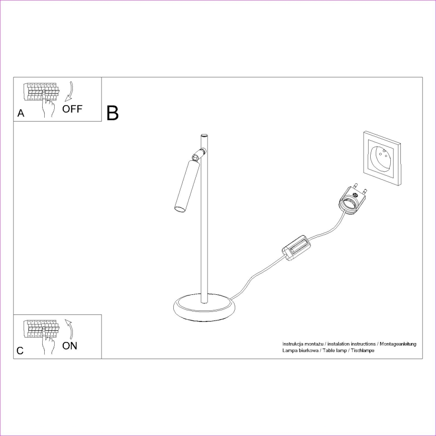 Lampada da tavolo PASTELO 1xG9/8W/230V nero