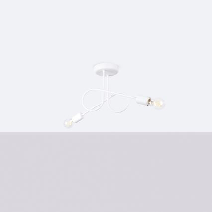 Lampadario a plafone LOOP 2xE27/15W/230V bianco