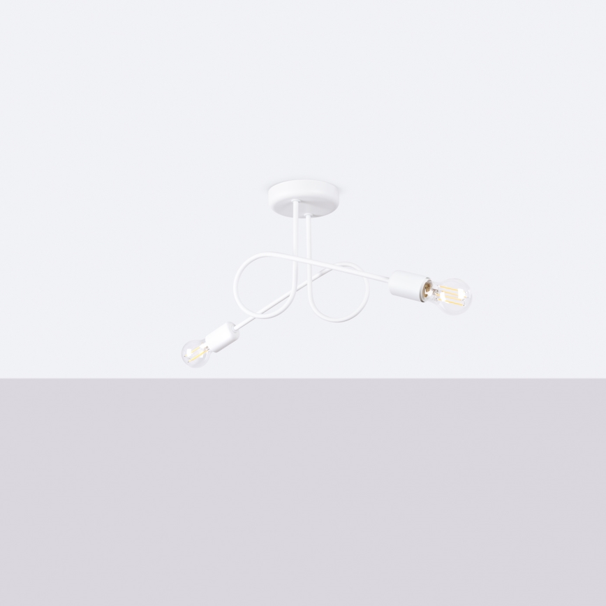 Lampadario a plafone LOOP 2xE27/15W/230V bianco