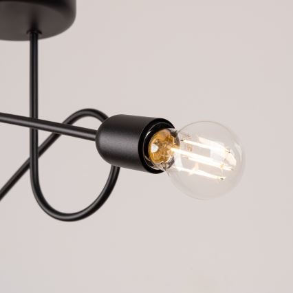 Lampadario a plafone LOOP 2xE27/15W/230V nero