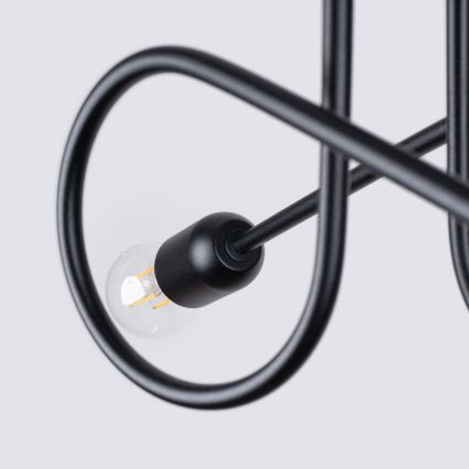 Lampadario a plafone LOOP 2xE27/15W/230V nero