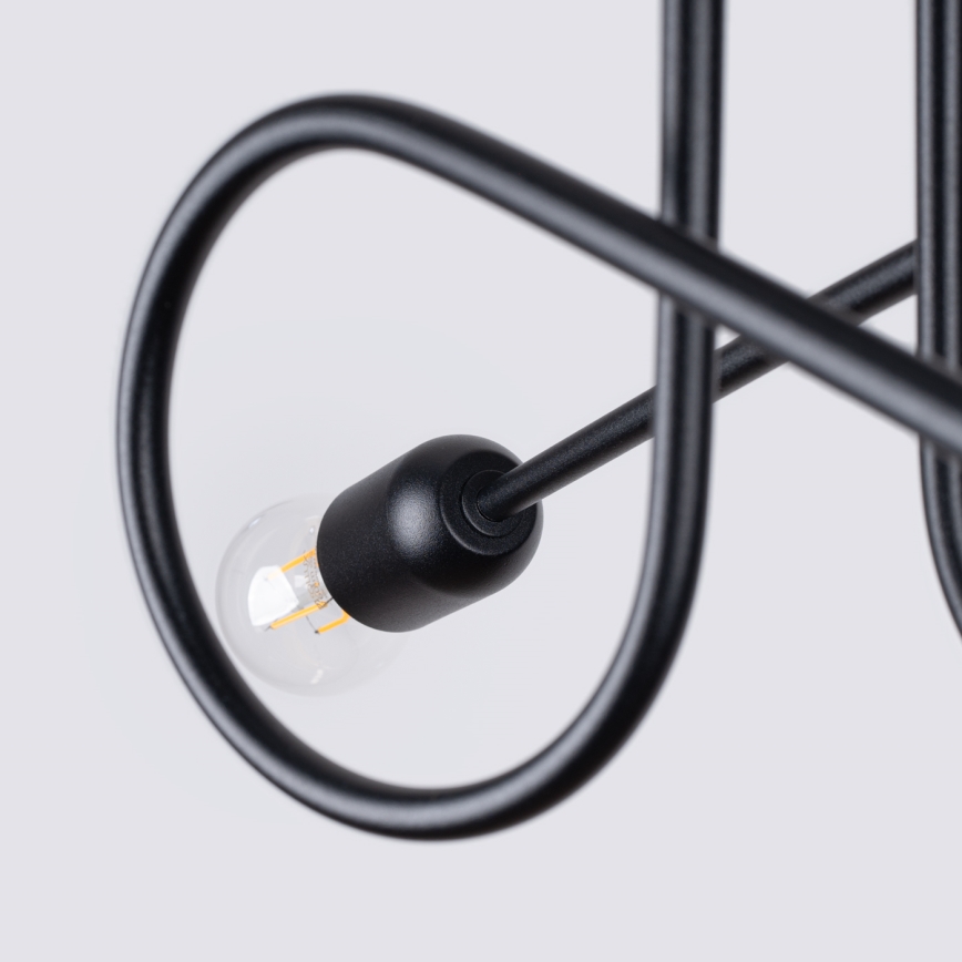 Lampadario a plafone LOOP 2xE27/15W/230V nero
