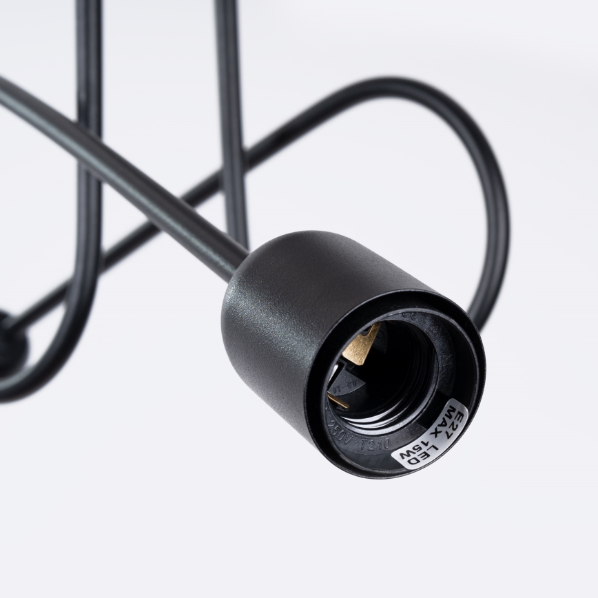 Lampadario a plafone LOOP 2xE27/15W/230V nero