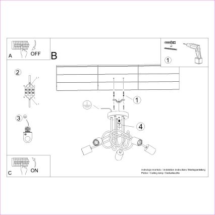 Lampadario a plafone EMBER 5xE27/15W/230V nero/beige/faggio