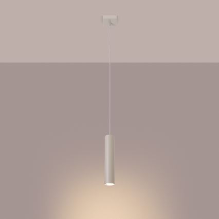 Lampadario a sospensione con filo LAGOS 1xGU10/10W/230V color crema