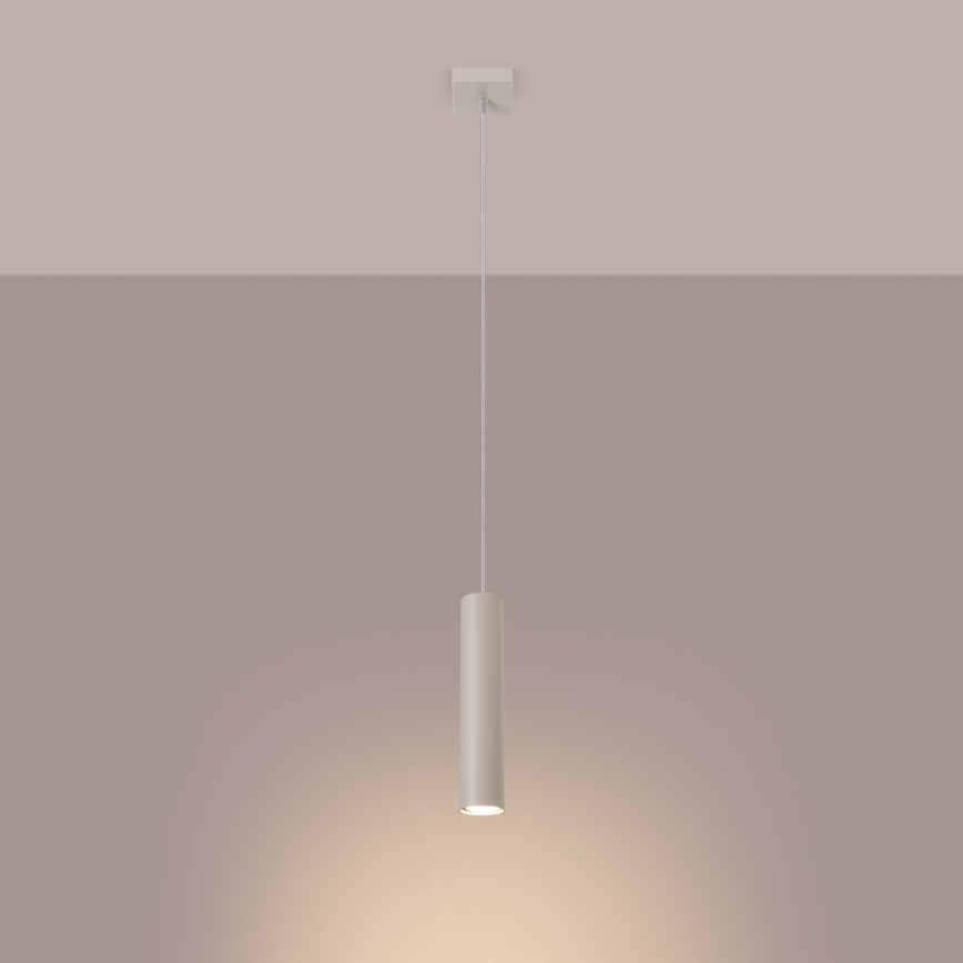 Lampadario a sospensione con filo LAGOS 1xGU10/10W/230V color crema