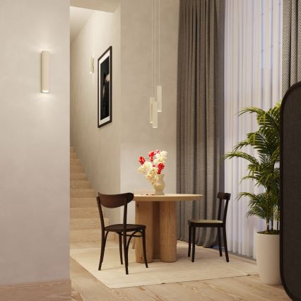 Lampadario a sospensione con filo LAGOS 1xGU10/10W/230V color crema