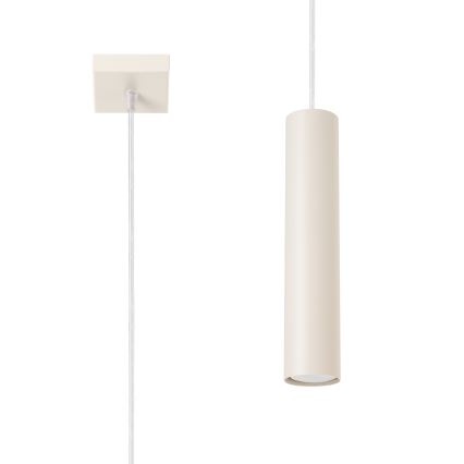 Lampadario a sospensione con filo LAGOS 1xGU10/10W/230V color crema