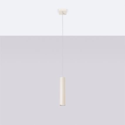 Lampadario a sospensione con filo LAGOS 1xGU10/10W/230V color crema