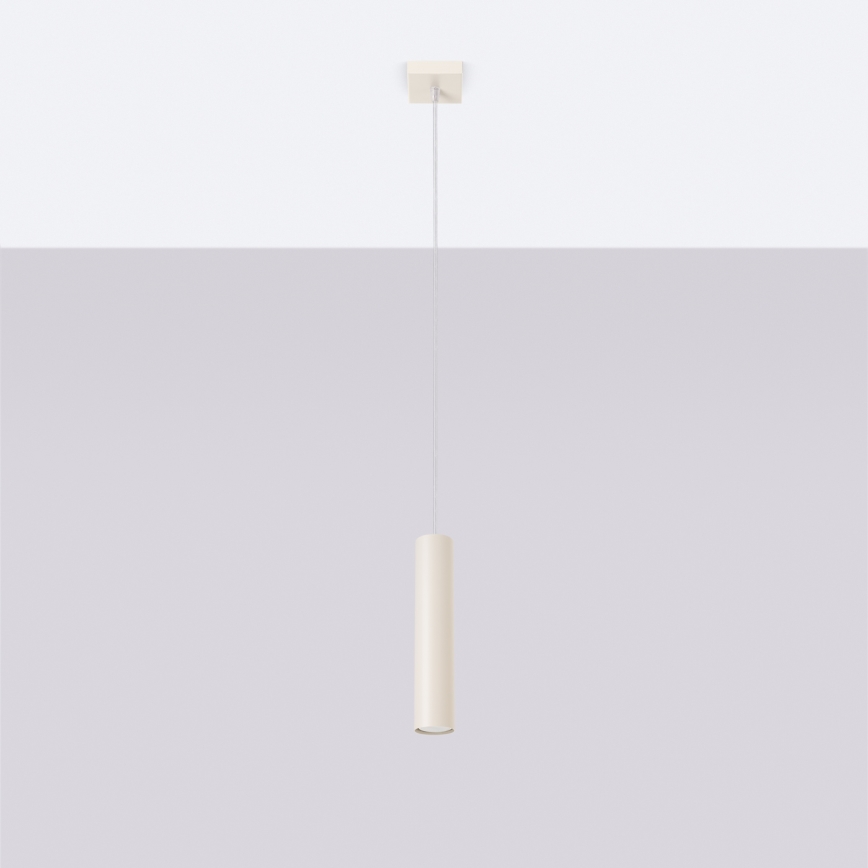 Lampadario a sospensione con filo LAGOS 1xGU10/10W/230V color crema