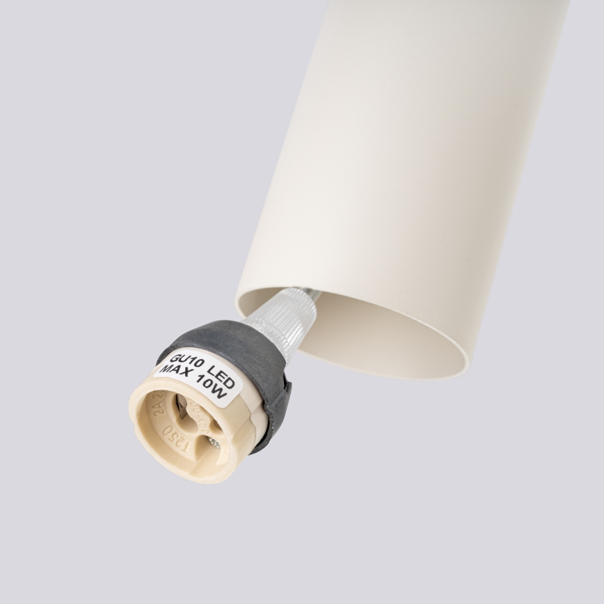 Lampadario a sospensione con filo LAGOS 1xGU10/10W/230V color crema