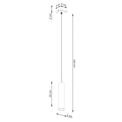 Lampadario a sospensione con filo LAGOS 1xGU10/10W/230V color crema