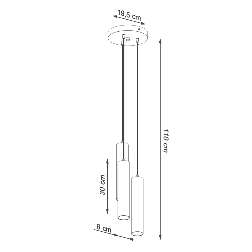 Lampadario a sospensione con filo LAGOS 3xGU10/10W/230V color crema