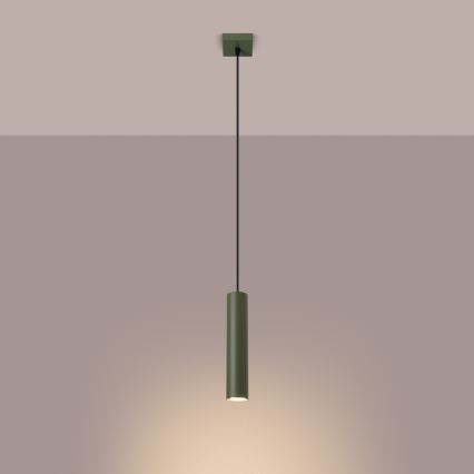 Lampadario a sospensione con filo LAGOS 1xGU10/10W/230V verde